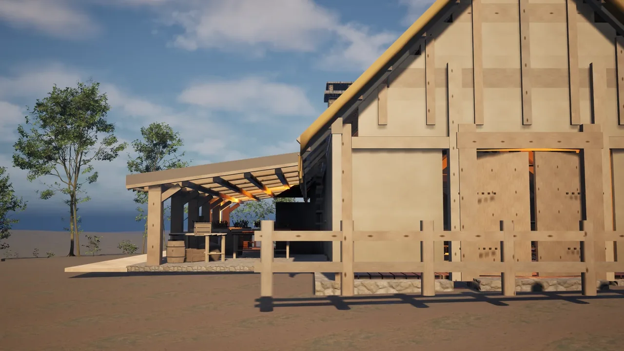 Asgard blacksmith development exterior in Unreal Engine